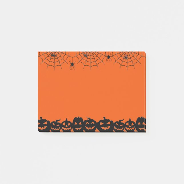 Bloco De Notas Notas de post-it do Dia das Bruxas (Frente)