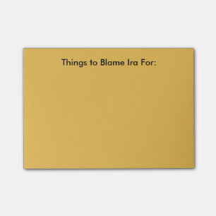 Bloco De Notas Notas de post-it do IRA da culpa