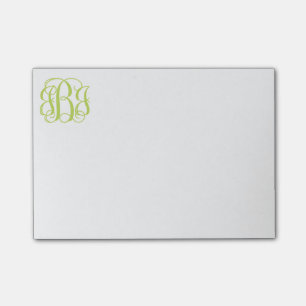 Bloco De Notas Notas de post-it do monograma