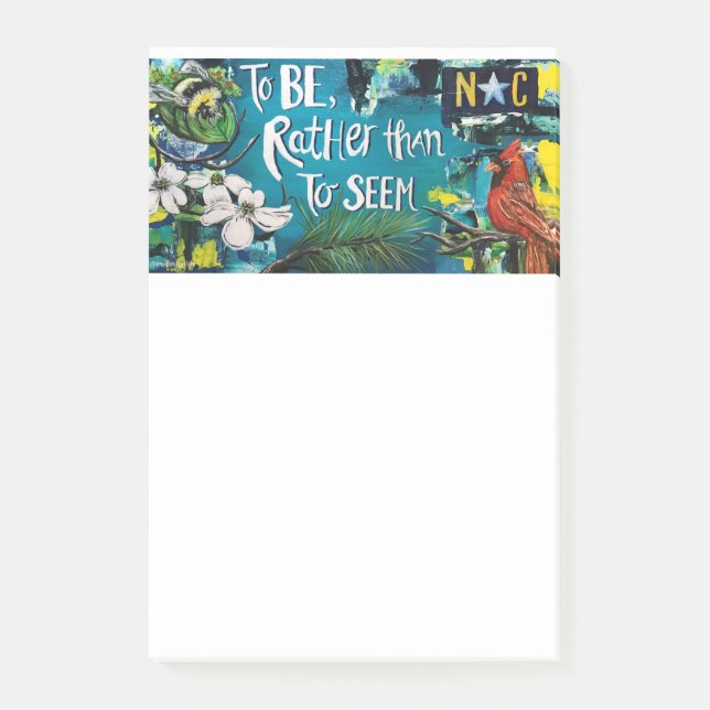 Bloco De Notas Notas de post-it do orgulho do NC (Frente)