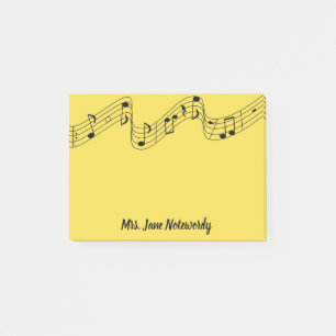 Bloco De Notas Notas de post-it do tema da música
