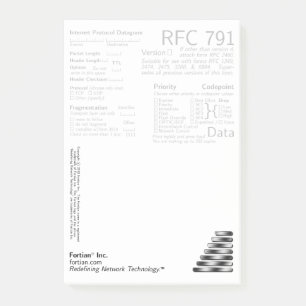 Bloco De Notas Notas de post-it dos post-it do RFC 791