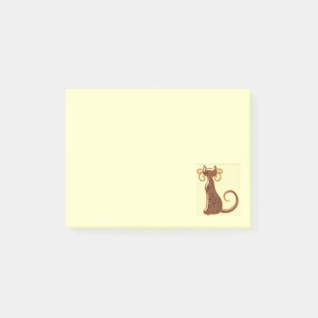 Bloco De Notas Notas de post-it legal do gato (Frente)