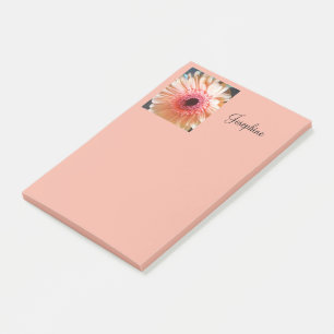 Bloco De Notas Notas de post-it personalizadas 4x6 do pêssego