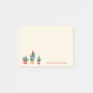 Bloco De Notas Notas de post-it Potted dos Succulents