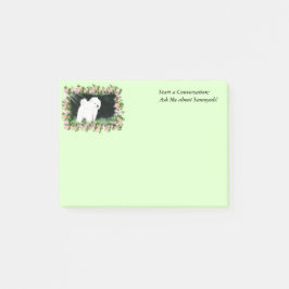 Bloco De Notas Notas de Post-it® Samoyed 4 x 3 com Mensagem