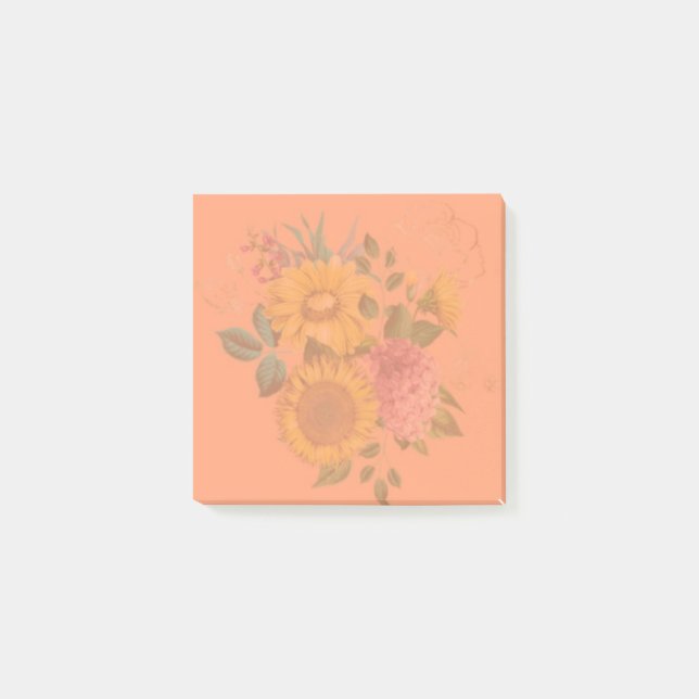 Bloco De Notas Notas de Poste de Dias de Girassol (Frente)