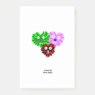 Bloco De Notas Notas de Poste de Felpudos cardíacos (10,2 cm x 15