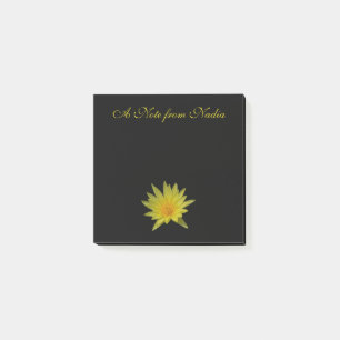 Bloco De Notas Notas de Posto amarelo Lotus Waterlily