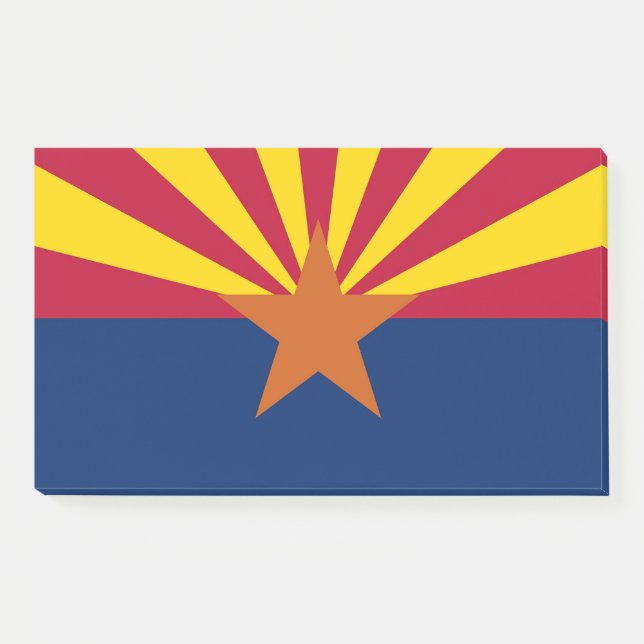 Bloco De Notas Notas de posto com bandeira de Arizona, EUA (Frente)