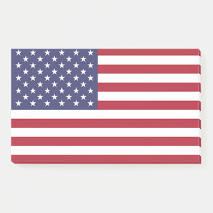 Bloco De Notas Notas de Posto com bandeira dos EUA
