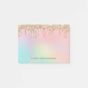 Bloco De Notas Notas de Posto da Glitter de Discagem Personalizad