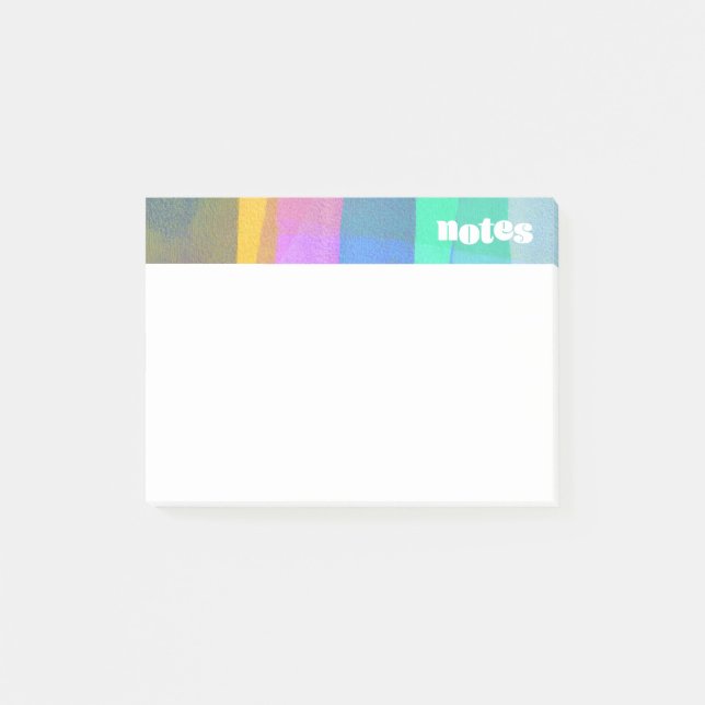 Bloco De Notas Notas de Posto de Camadas Pintadas (Frente)