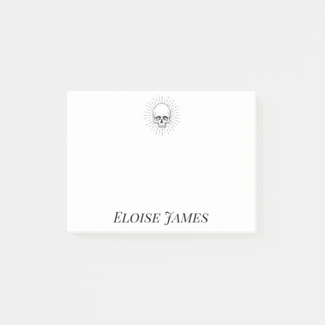 Bloco De Notas Notas de Posto de Crânio Personalizado (Frente)