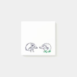 Bloco De Notas Notas de Posto de Desenho de Hedgehogs Bonitos