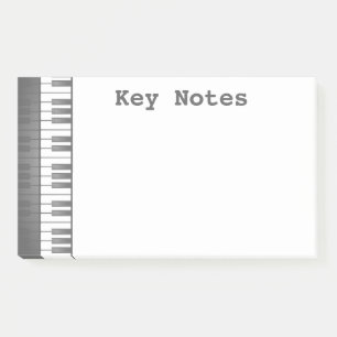 Bloco De Notas Notas de Posto de Design de teclado para piano