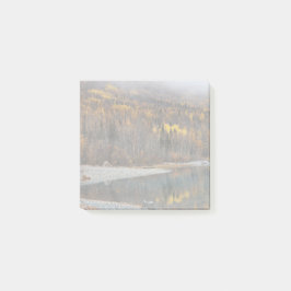 Bloco De Notas Notas de Posto de Floresta de Ouro Vibrante