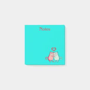 Bloco De Notas Notas de Posto de Gatos no Amor