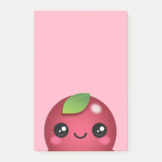 Bloco De Notas Notas de Posto de Kawaii Cranberry (Frente)