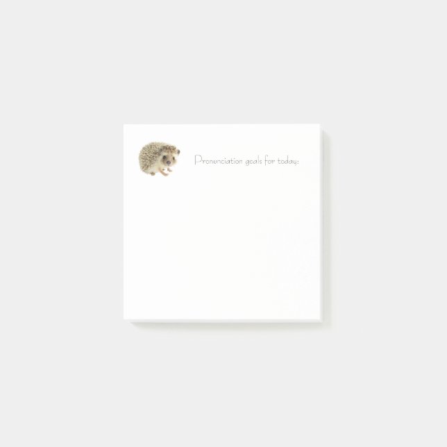 Bloco De Notas Notas de Posto de Objetivos Diários - Hedgehog (Frente)