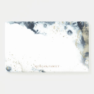 Bloco De Notas Notas de Posto de Ondas Douradas de Aquarela Ondas