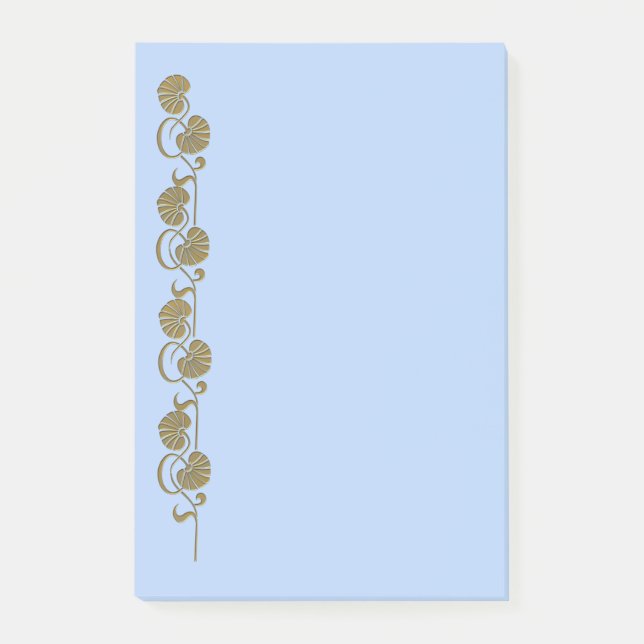 Bloco De Notas Notas de posto de palma "dourado" (Frente)