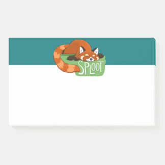 Bloco De Notas Notas de Posto de Panda Vermelha Sonolenta