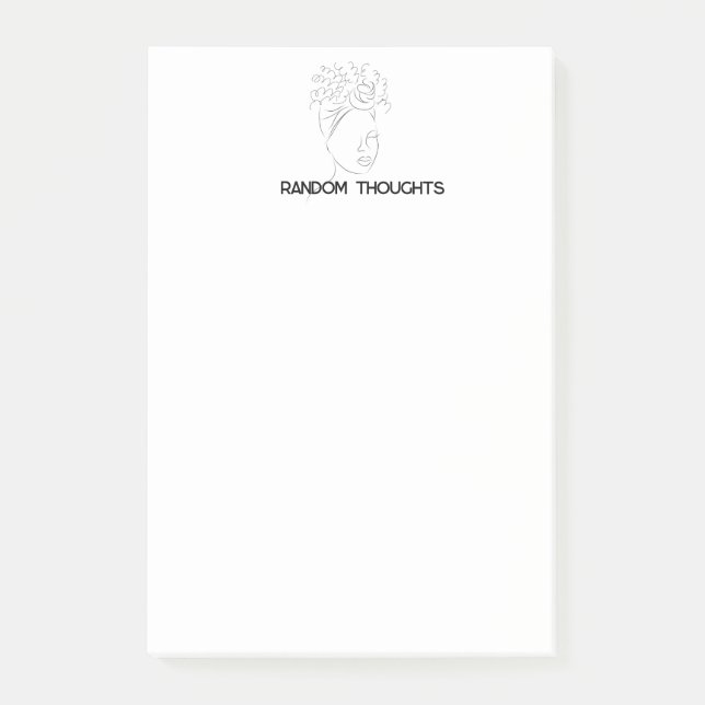 Bloco De Notas Notas de Posto de Pensamentos Aleatórios (Frente)