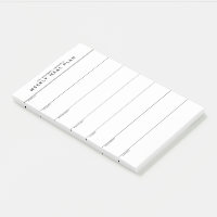 Notas de Posto de Planejamento Simples de Refeiçõe