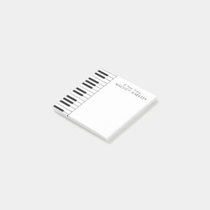 Bloco De Notas Notas de Posto de Professores de Bandas de Piano