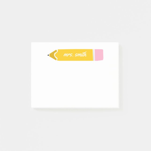 Bloco De Notas Notas de Posto de Professores Personalizados (Frente)