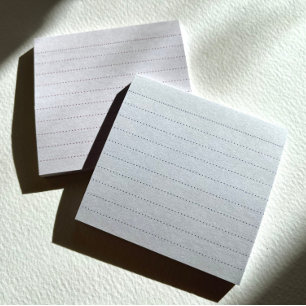 Bloco De Notas Notas de Posto de Regra de Ponto Azul Claro