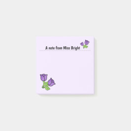 Bloco De Notas Notas de Posto de Rosas roxos