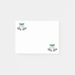 Bloco De Notas Notas de Posto de Sinos de Prata