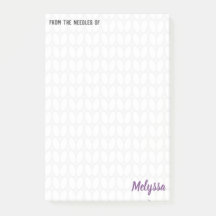 Notas de Posto de Título de Knitting Personalizado