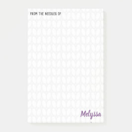Bloco De Notas Notas de Posto de Título de Knitting Personalizado