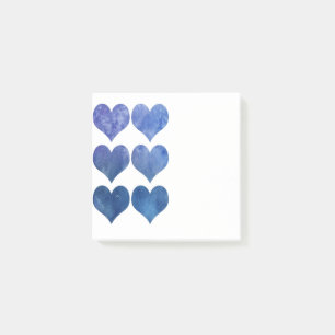 Bloco De Notas Notas de Posto do Blue Hearts