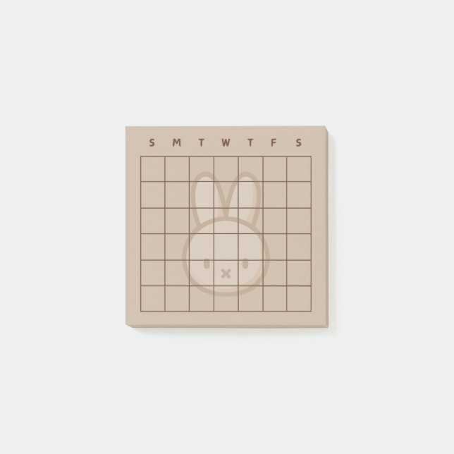 Bloco De Notas Notas de Posto do calendário de coelho fino (Frente)