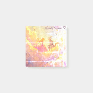 Bloco De Notas Notas de Posto do Cat Girl Princess e Cat Knight B