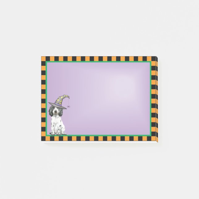 Bloco De Notas Notas de Posto do Cocker Spaniel Witch (Frente)