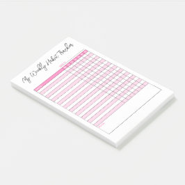 Bloco De Notas Notas de Posto do Controlador de Hábitos Semanais 