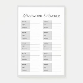 Bloco De Notas Notas de Posto do Controlador de Senha Seguro - Ti