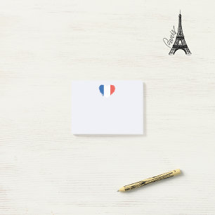 Bloco De Notas Notas de Posto do Coração Francês