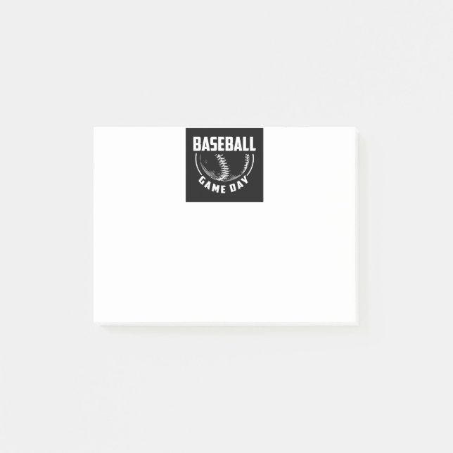 Bloco De Notas Notas de Posto do Dia do Beisebol (Frente)