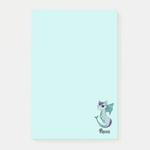Bloco De Notas Notas de posto do Dragon Peixes zodiac dos designs