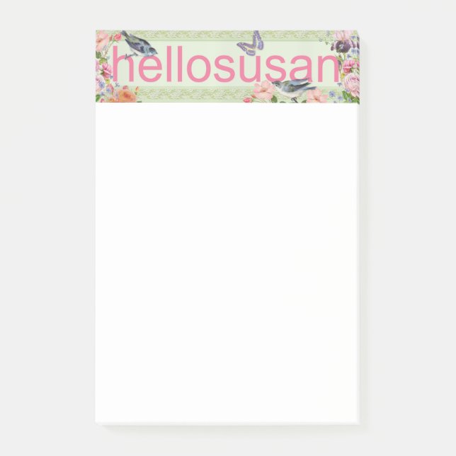 Bloco De Notas Notas de Posto do hellosusan (Frente)