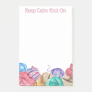 Bloco De Notas Notas de Posto do Knit Crochet Yarn