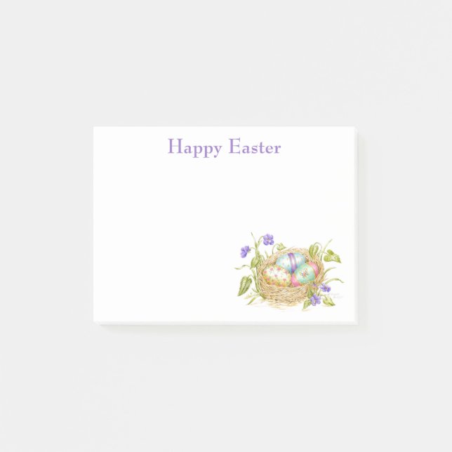 Bloco De Notas Notas de Posto do Ninho de Ovos de Páscoa (Frente)