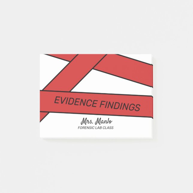 Bloco De Notas Notas de Posto do Nome do Script de Classe de Labo (Frente)