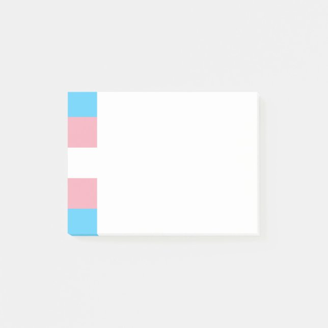 Bloco De Notas Notas de Posto do Orgulho Transgênero (Frente)